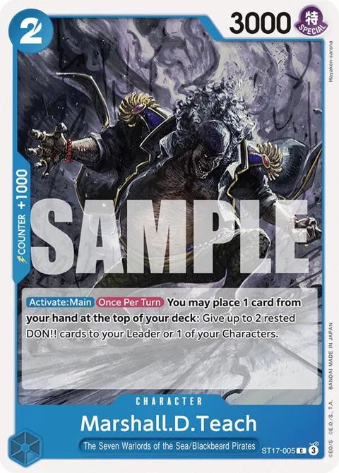 Marshall.D.Teach ST17-005 One Piece card from Starter Deck 17: BLUE Donquixote Doflamingo