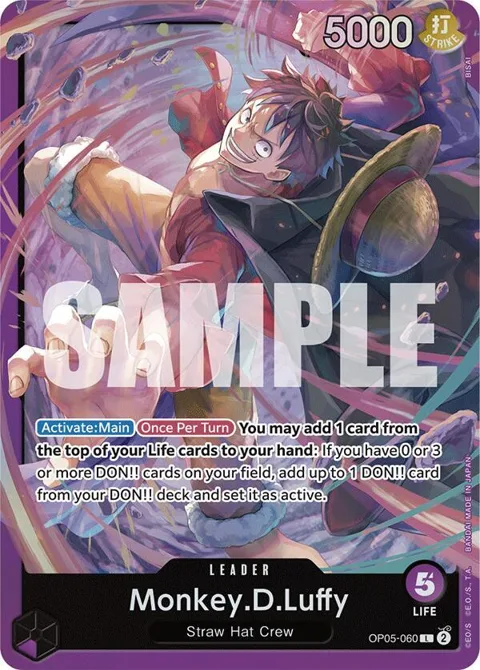 Monkey.D.Luffy OP05-060 ST18 One Piece card from Starter Deck 18: PURPLE Monkey.D.Luffy