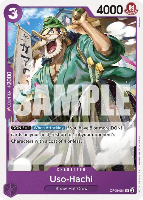 Uso-Hachi OP05-061 ST18 One Piece card from Starter Deck 18: PURPLE Monkey.D.Luffy