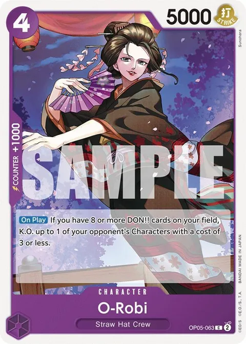 O-Robi OP05-063 ST18 One Piece card from Starter Deck 18: PURPLE Monkey.D.Luffy