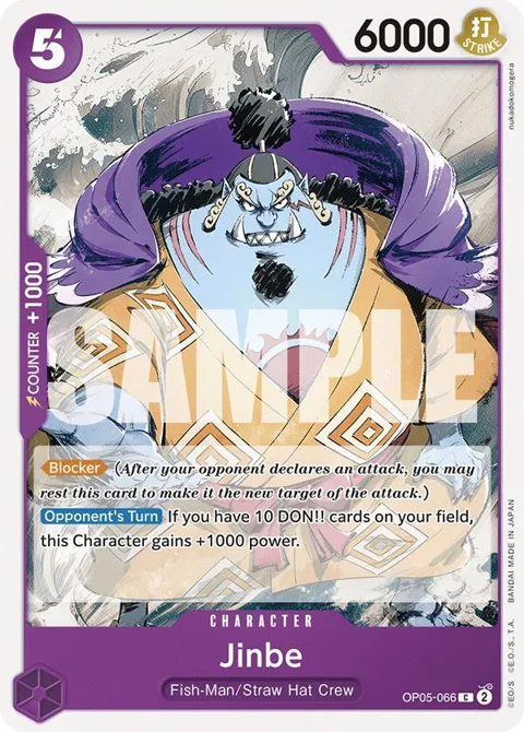 Jinbe OP05-066 ST18 One Piece card from Starter Deck 18: PURPLE Monkey.D.Luffy