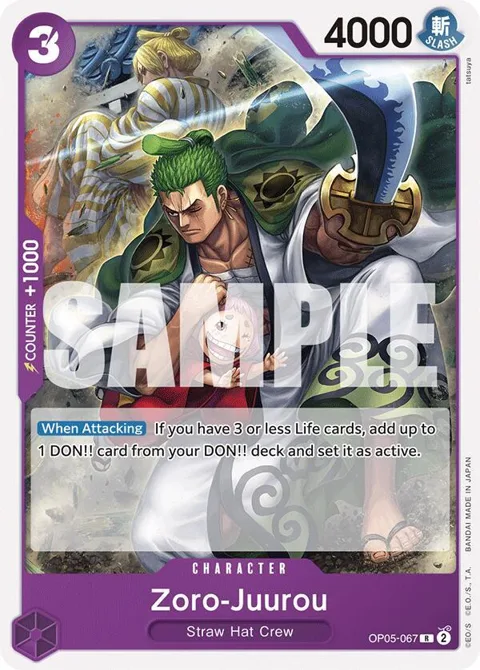 Zoro-Juurou OP05-067 ST18 One Piece card from Starter Deck 18: PURPLE Monkey.D.Luffy