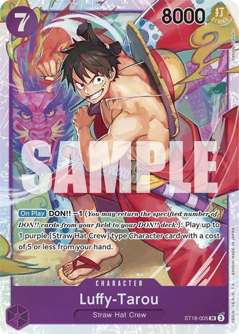 Luffy-Tarou ST18-005 One Piece card from Starter Deck 18: PURPLE Monkey.D.Luffy