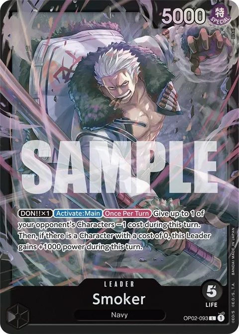 Smoker OP02-093 ST19 One Piece card from Starter Deck 19: BLACK Smoker