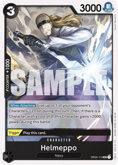 Helmeppo OP02-113 ST19 One Piece card from Starter Deck 19: BLACK Smoker