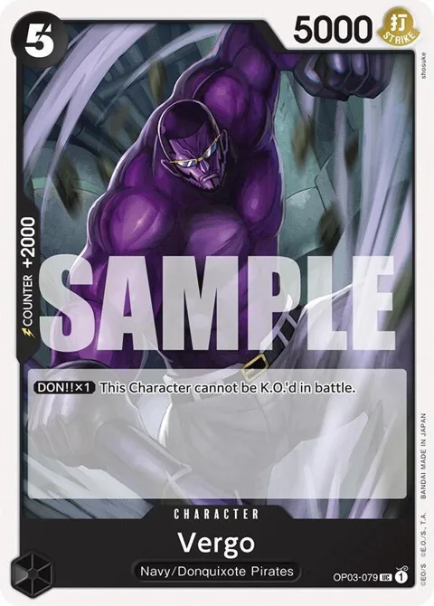 Vergo OP03-079 ST19 One Piece card from Starter Deck 19: BLACK Smoker