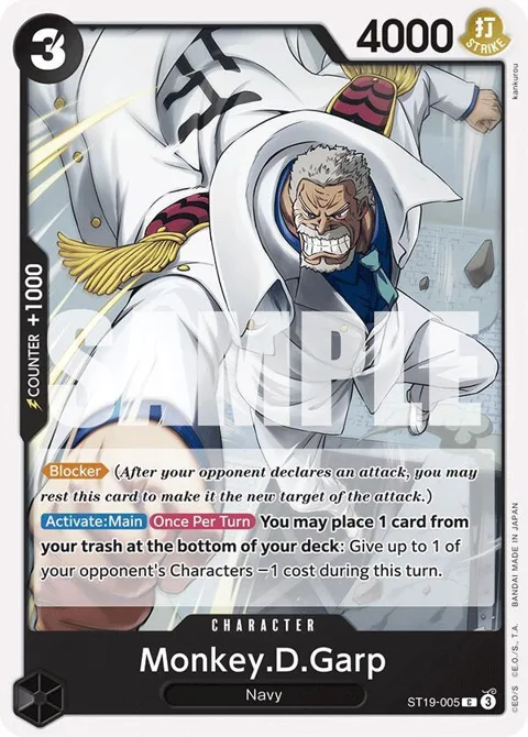 Monkey.D.Garp ST19-005 One Piece card from Starter Deck 19: BLACK Smoker