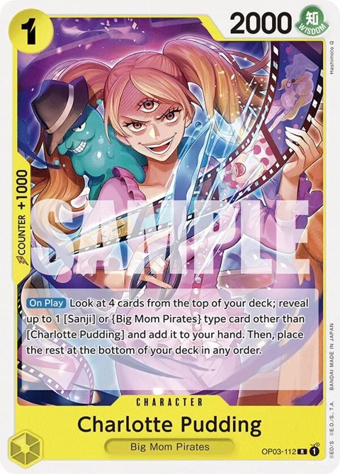 Charlotte Pudding OP03-112 ST20 One Piece card from Starter Deck 20: YELLOW Charlotte Katakuri