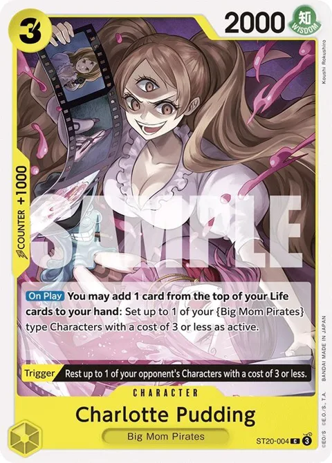 Charlotte Pudding ST20-004 One Piece card from Starter Deck 20: YELLOW Charlotte Katakuri
