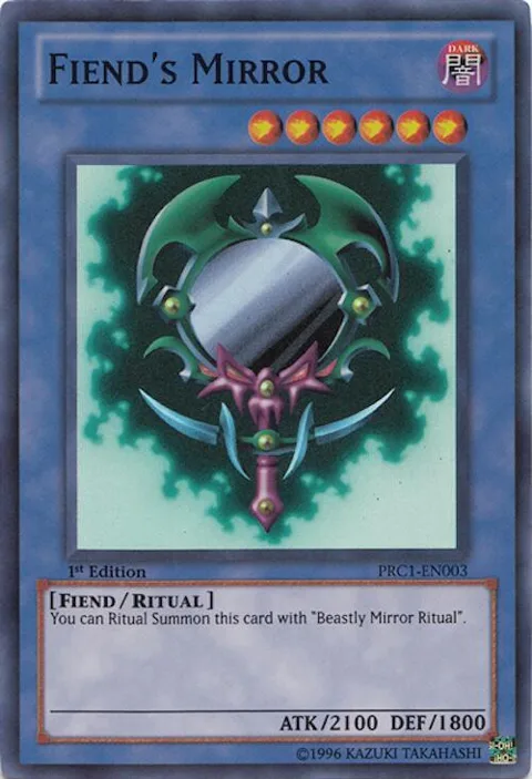 Fiend's Mirror PRC1-EN003 Yu-Gi-Oh card from 2012 Premium Collection Tin
