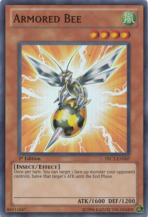 Armored Bee PRC1-EN007 Yu-Gi-Oh card from 2012 Premium Collection Tin