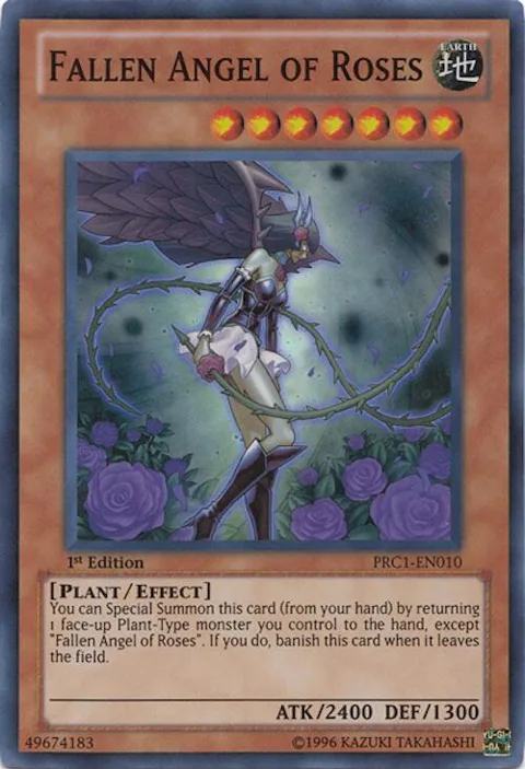 Fallen Angel of Roses PRC1-EN010 Yu-Gi-Oh card from 2012 Premium Collection Tin