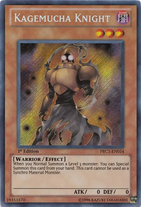Kagemucha Knight PRC1-EN014 Yu-Gi-Oh card from 2012 Premium Collection Tin