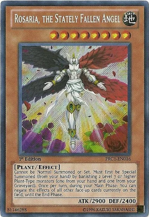 Rosaria, the Stately Fallen Angel PRC1-EN016 Yu-Gi-Oh card from 2012 Premium Collection Tin