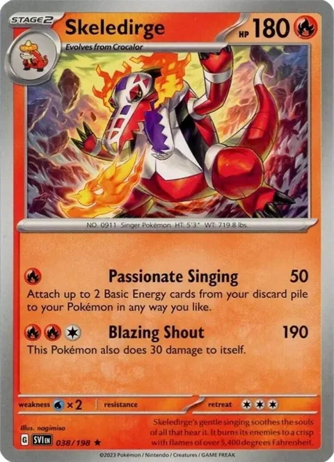 Skeledirge #038/198 Pokémon card from Deck Exclusives