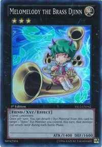 Melomelody the Brass Djinn YS12-EN042 Yu-Gi-Oh card from Starter Deck: Xyz Symphony