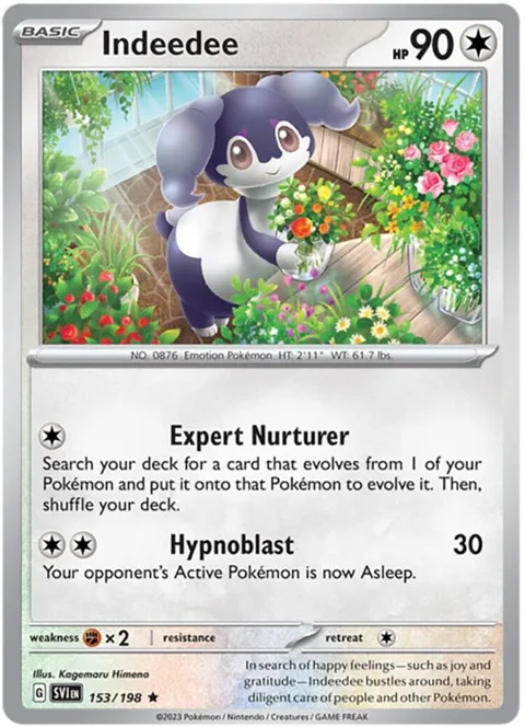 Indeedee #153/198 Pokémon card from Deck Exclusives