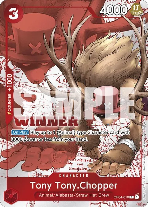 Tony Tony.Chopper Winner Pack 2024 Oct.-Dec. OP04-010 One Piece card from One Piece Promotion Cards
