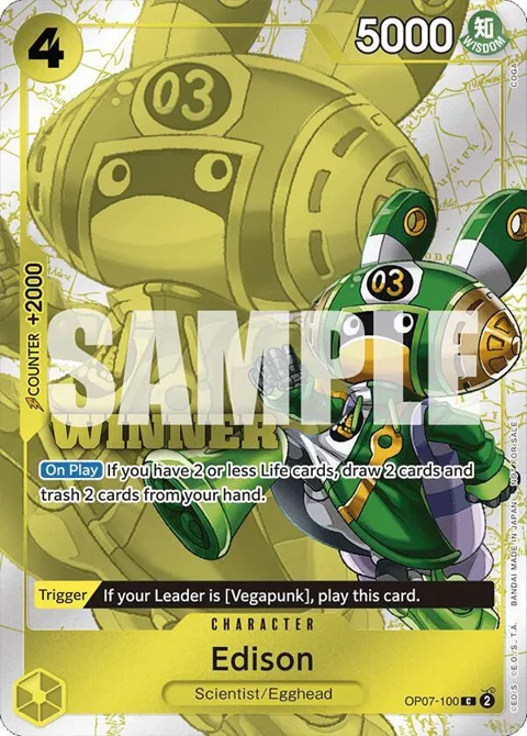 Edison Winner Pack 2024 Oct.-Dec. OP07-100 One Piece card from One Piece Promotion Cards