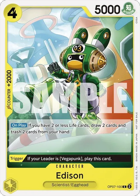 Edison Tournament Pack 2024 Oct.-Dec. OP07-100 One Piece card from One Piece Promotion Cards