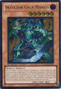 Inzektor Giga-Mantis Ultimate Rare ORCS-EN021 Unlimited Yu-Gi-Oh card from Order of Chaos