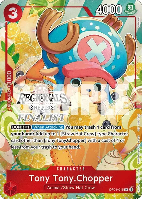 Tony Tony.Chopper Offline Regional 2024 Vol. 3 [Finalist] OP01-015 One Piece card from One Piece Promotion Cards