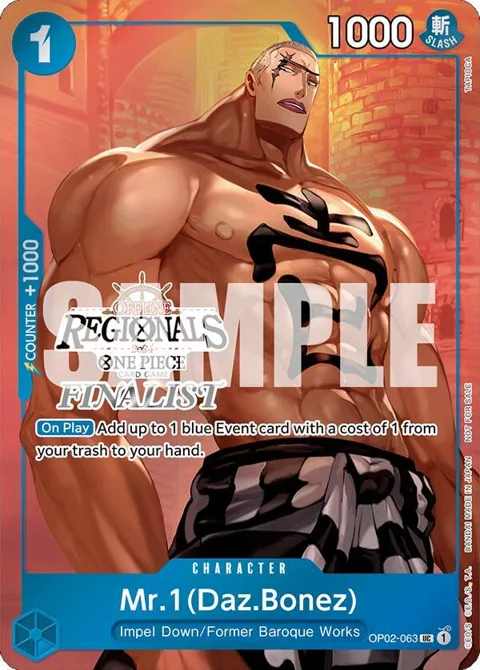 Mr.1 Daz.Bonez Offline Regional 2024 Vol. 3 [Finalist] OP02-063 One Piece card from One Piece Promotion Cards