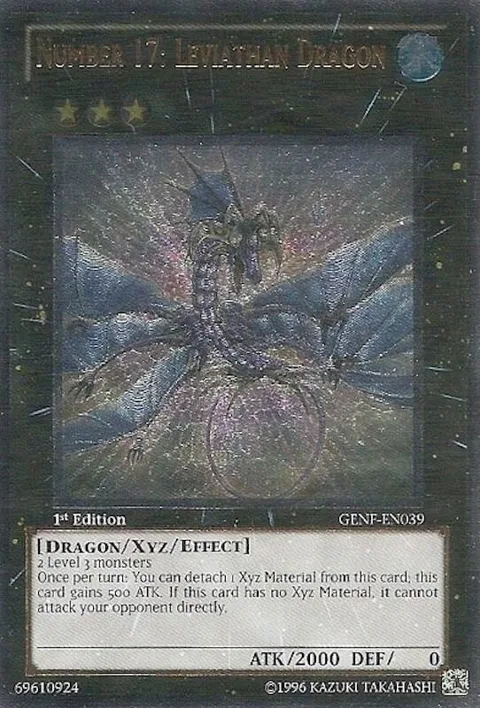 Number 17: Leviathan Dragon Ultimate Rare GENF-EN039 1st Edition Yu-Gi-Oh card from Generation Force