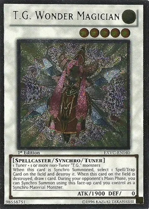 T.G. Wonder Magician Ultimate Rare EXVC-EN040 Unlimited Yu-Gi-Oh card from Extreme Victory