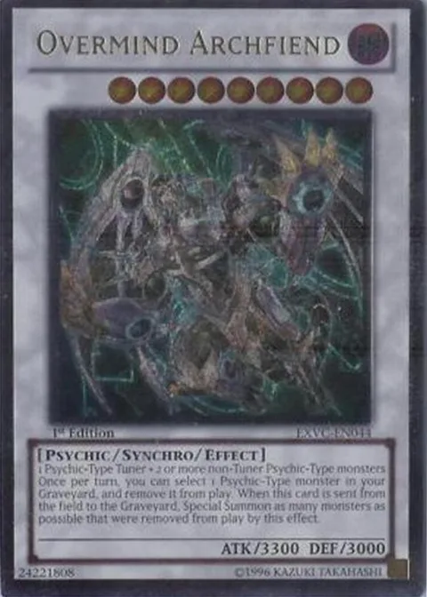 Overmind Archfiend Ultimate Rare EXVC-EN044 1st Edition Yu-Gi-Oh card from Extreme Victory