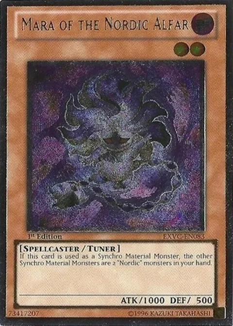Mara of the Nordic Alfar Ultimate Rare EXVC-EN083 1st Edition Yu-Gi-Oh card from Extreme Victory