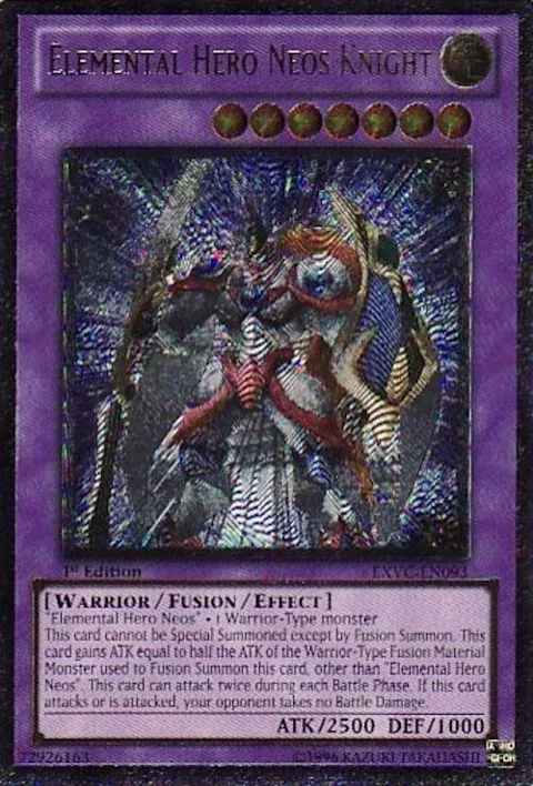 Elemental Hero Neos Knight Ultimate Rare EXVC-EN093 1st Edition Yu-Gi-Oh card from Extreme Victory