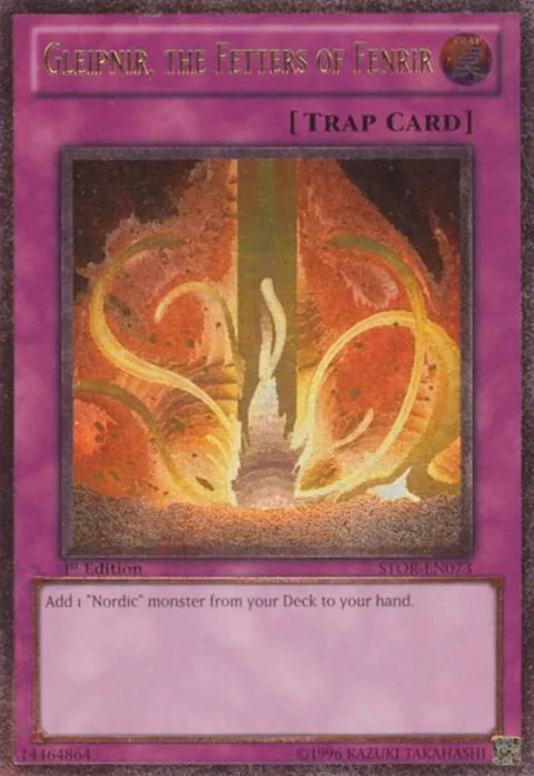 Gleipnir, the Fetters of Fenrir Ultimate Rare STOR-EN073 Unlimited Yu-Gi-Oh card from Storm of Ragnarok