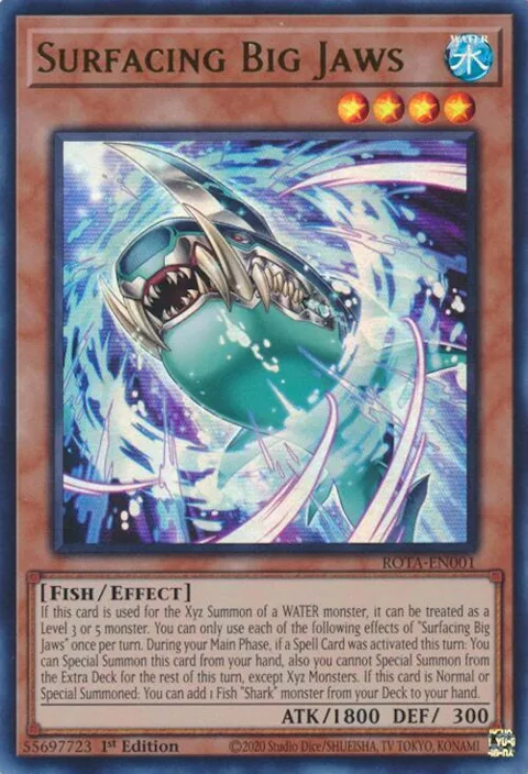 Surfacing Big Jaws ROTA-EN001 Yu-Gi-Oh card from Rage of the Abyss