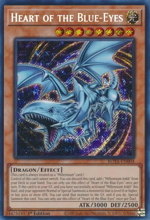 Heart of the Blue-Eyes ROTA-EN004 Yu-Gi-Oh card from Rage of the Abyss