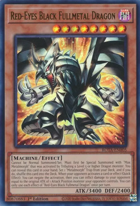 Red-Eyes Black Fullmetal Dragon ROTA-EN005 Yu-Gi-Oh card from Rage of the Abyss