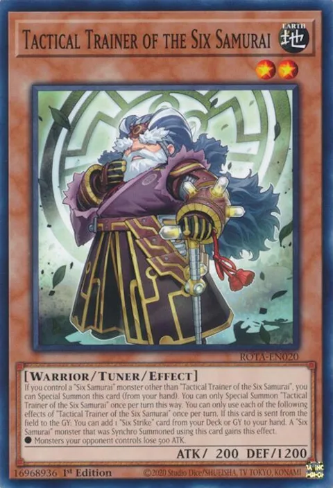 Tactical Trainer of the Six Samurai ROTA-EN020 Yu-Gi-Oh card from Rage of the Abyss