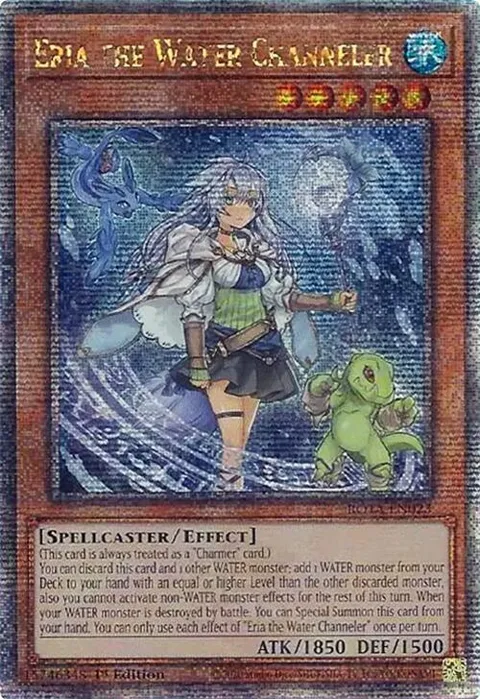 Eria the Water Channeler Quarter Century Secret Rare ROTA-EN023 Yu-Gi-Oh card from Rage of the Abyss