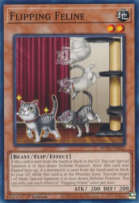 Flipping Feline ROTA-EN026 Yu-Gi-Oh card from Rage of the Abyss