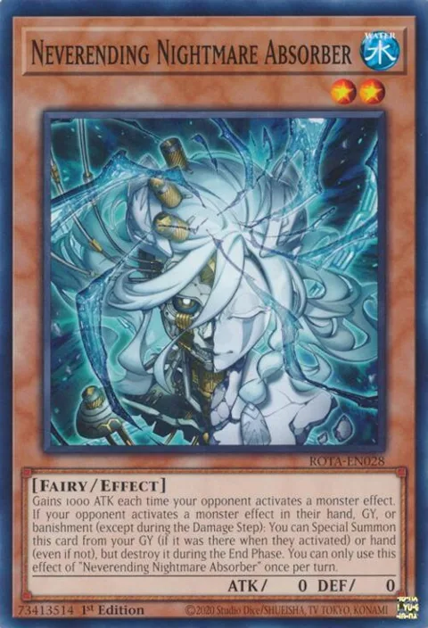 Neverending Nightmare Absorber ROTA-EN028 Yu-Gi-Oh card from Rage of the Abyss