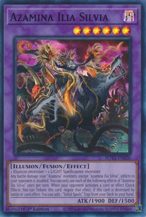 Azamina Ilia Silvia ROTA-EN030 Yu-Gi-Oh card from Rage of the Abyss