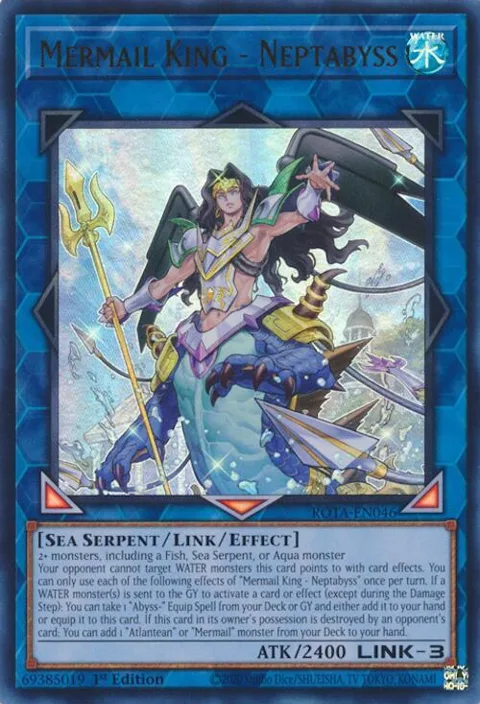 Mermail King - Neptabyss ROTA-EN046 Yu-Gi-Oh card from Rage of the Abyss