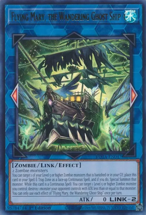 Flying Mary, the Wandering Ghost Ship ROTA-EN047 Yu-Gi-Oh card from Rage of the Abyss