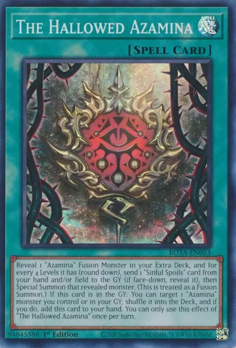 The Hallowed Azamina ROTA-EN053 Yu-Gi-Oh card from Rage of the Abyss