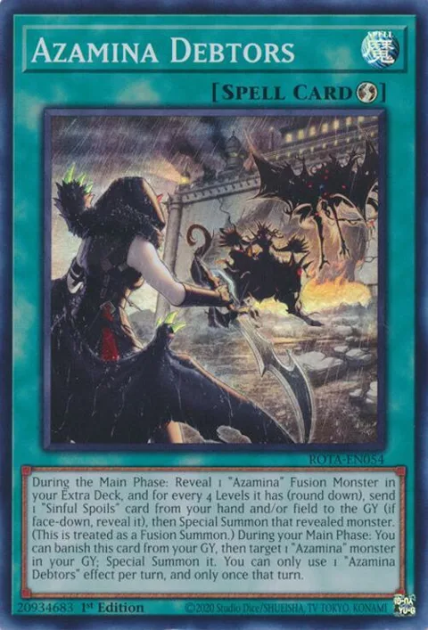 Azamina Debtors ROTA-EN054 Yu-Gi-Oh card from Rage of the Abyss