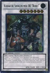 Karakuri Shogun mdl 00 "Burei" Ultimate Rare STBL-EN043 Yu-Gi-Oh card from Starstrike Blast