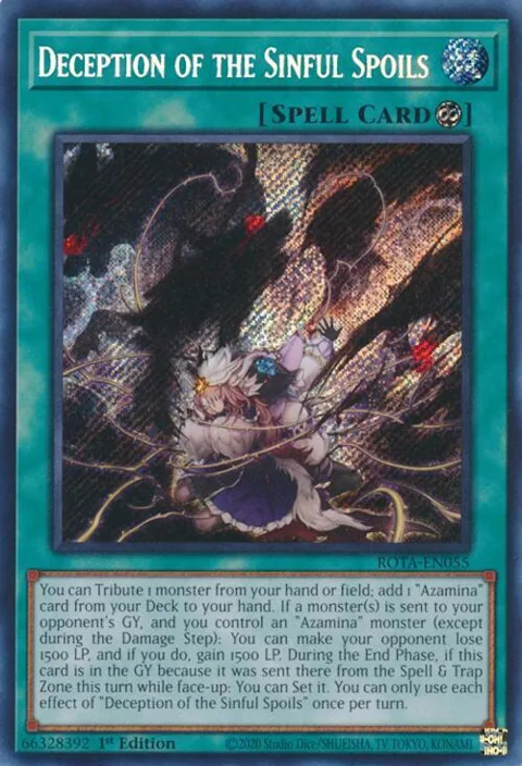 Deception of the Sinful Spoils ROTA-EN055 Yu-Gi-Oh card from Rage of the Abyss
