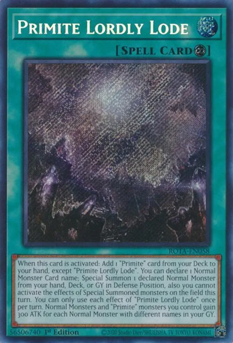 Primite Lordly Lode ROTA-EN058 Yu-Gi-Oh card from Rage of the Abyss