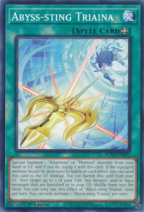 Abyss-sting Triaina ROTA-EN062 Yu-Gi-Oh card from Rage of the Abyss