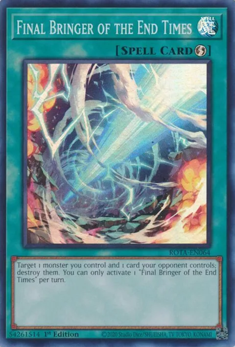 Final Bringer of the End Times ROTA-EN064 Yu-Gi-Oh card from Rage of the Abyss